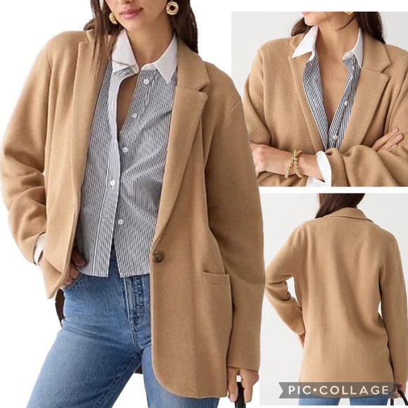 J. Crew Cecile Relaxed Sweater-Blazer in Soft Blush Size M - Picture 16 of 16